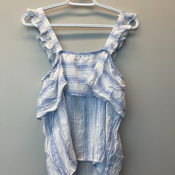 Crave Fame Blue White Stripe Top - Picture 4 of 4